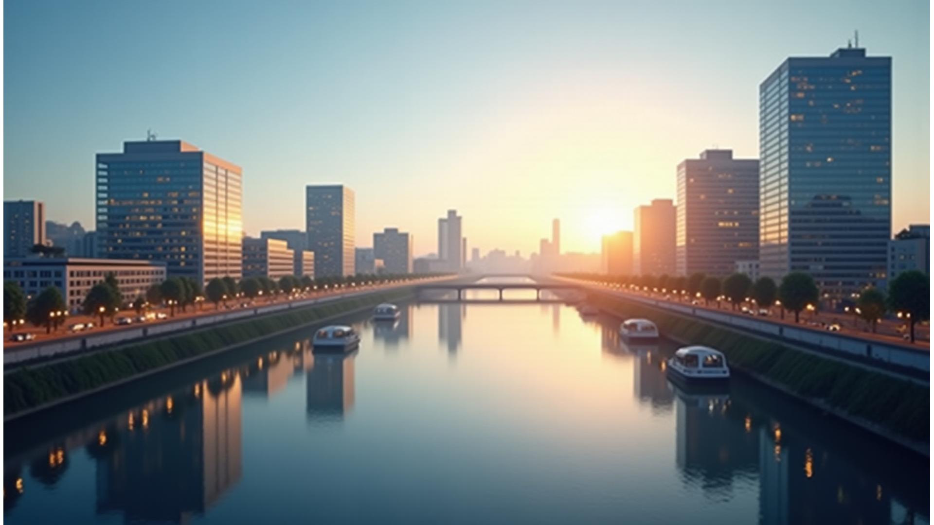 Vue aérienne de Lyon avec des bâtiments modernes et des monuments historiques, symbolisant la croissance et l'innovation