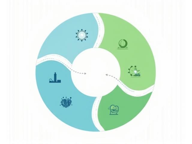 Diagramme stylisé des trois piliers d'Horizon Europe, avec des icônes représentant la science, l'innovation, et les défis mondiaux, connectés par des lignes de données.