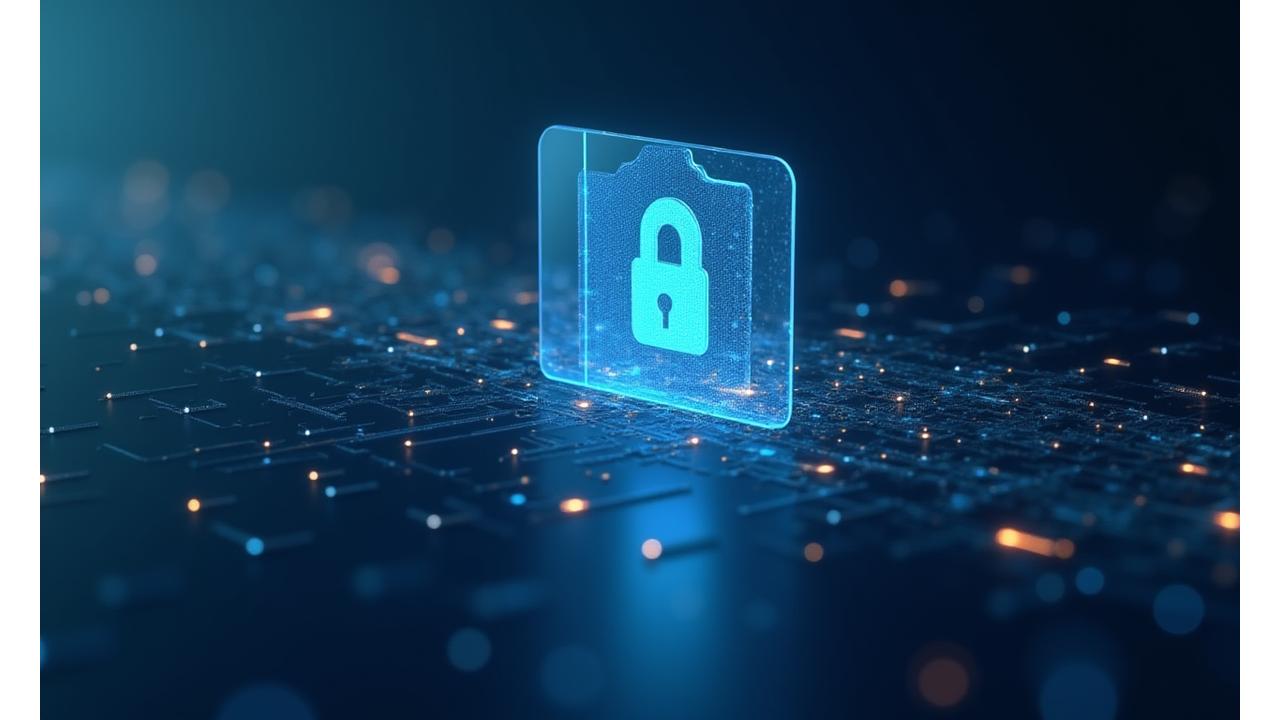 Représentation visuelle de la sécurité des données avec des cadenas numériques et des lignes de données sécurisées, symbolisant la protection RGPD de Zentari Impact.